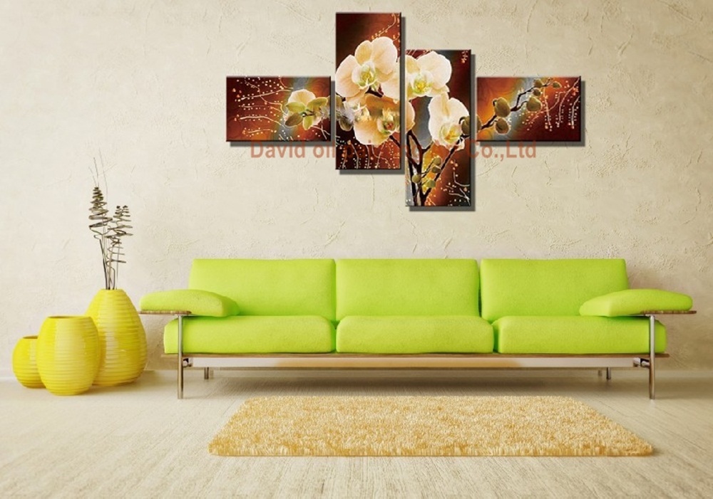 handmade oil painting on canvas modern best art white flowers oil painting original dy-174