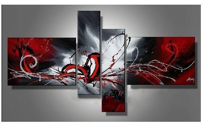 oil paintings on canvas red black white home decoration modern abstract oil painting wall xd4-019