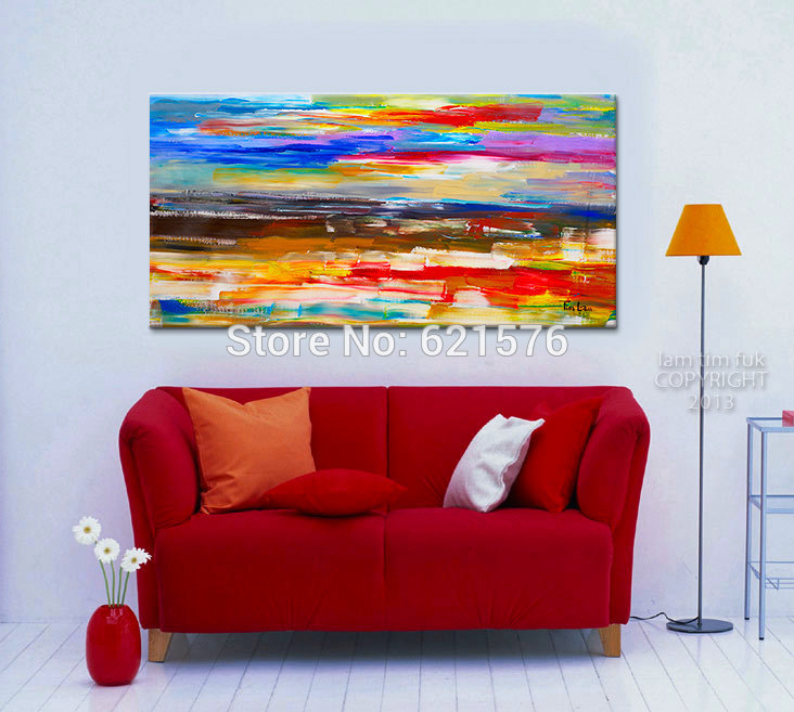 hand-painted modern wall art for living room home decor abstrat colorful acrylic construction canvas oil painting on canvas art