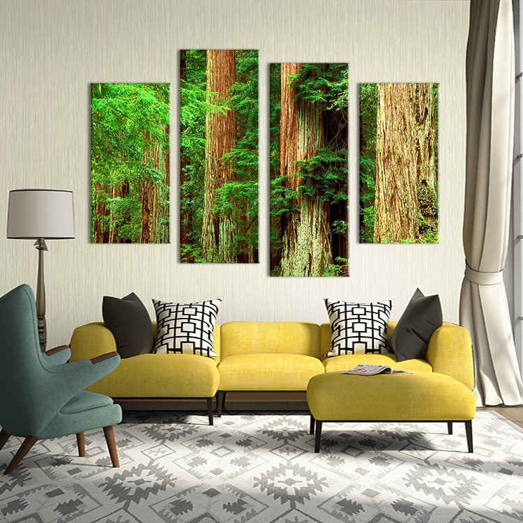 4pcs nature old vintage tree landscape wall painting print on canvas for home decor ideas paints on wall pictures art f/1341