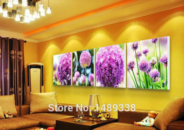 framed 3 pieces sell modern wall painting lavender decor decorative art picture paint on canvas prints