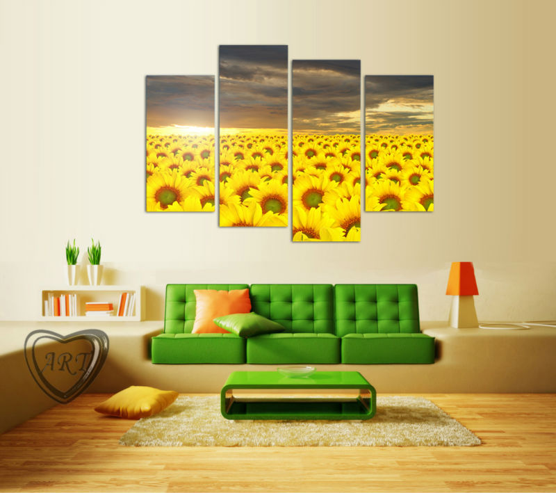 sunflower under the sun canvas beauty painting wall art decoracion wall picture for living room modern print painting f/1130