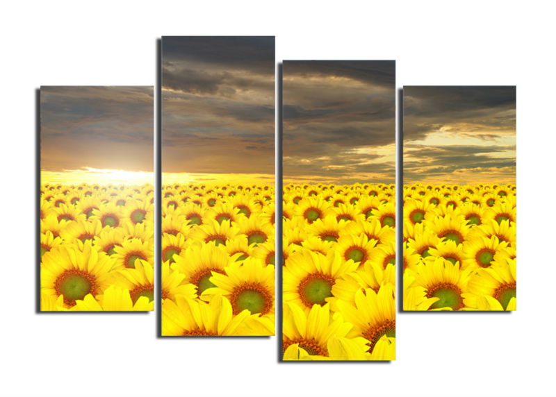 sunflower under the sun canvas beauty painting wall art decoracion wall picture for living room modern print painting f/1130