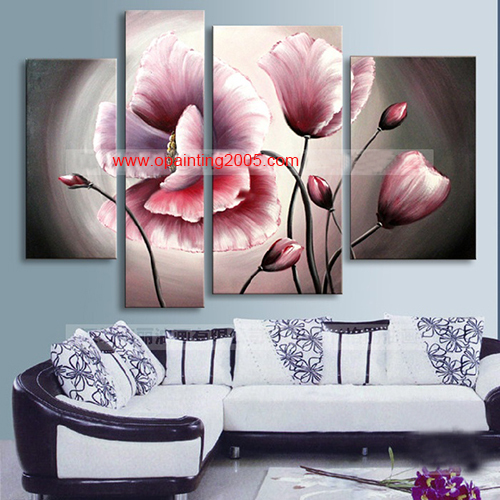 hand painted modern flowers oil painting for room wall art group of pictures on canvas abstract on canvas hang pictures