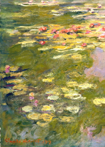 claude monet 3pcs waterlilies hand painted oil painting on canvas abstract oil painting wall art picture