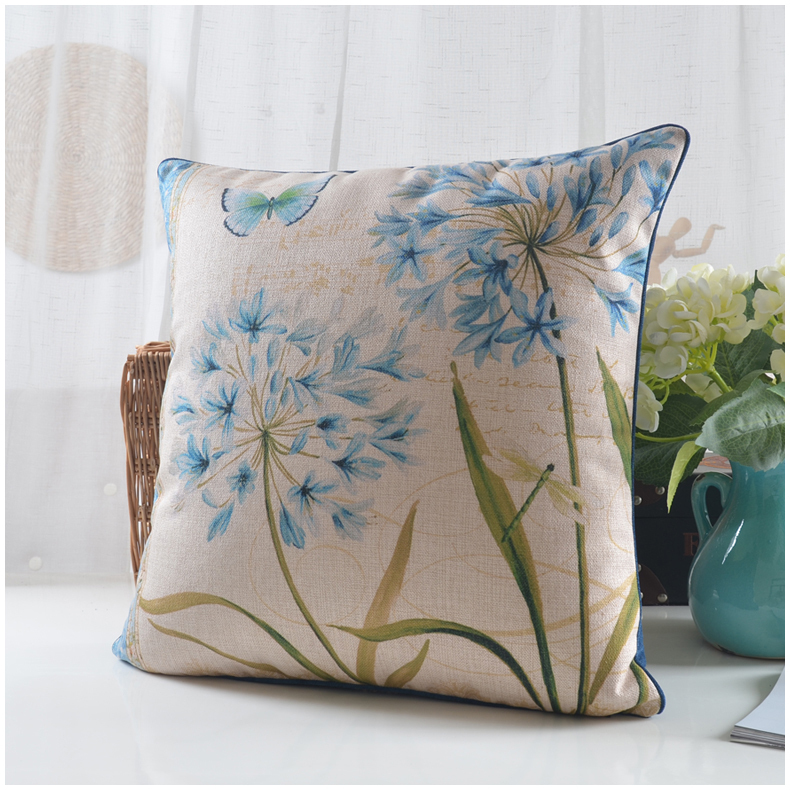 11pcs cushions printing birds and flower french retro vintage country floral sofa cushion pillow case 30cm*50cm 18"