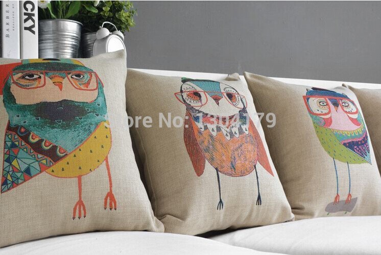 18' creative birds throw pillows covers, sofa cushion covers/pillowcases home decor.