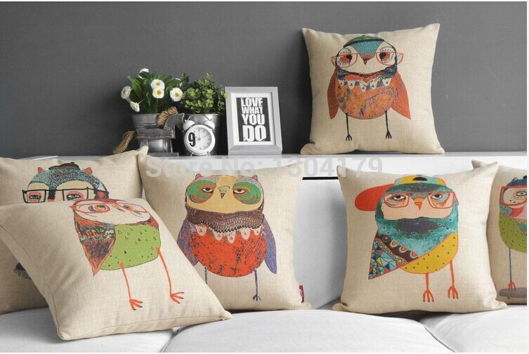 18' creative birds throw pillows covers, sofa cushion covers/pillowcases home decor.