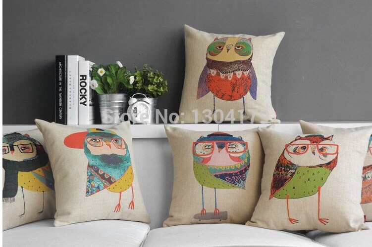 18' creative birds throw pillows covers, sofa cushion covers/pillowcases home decor.