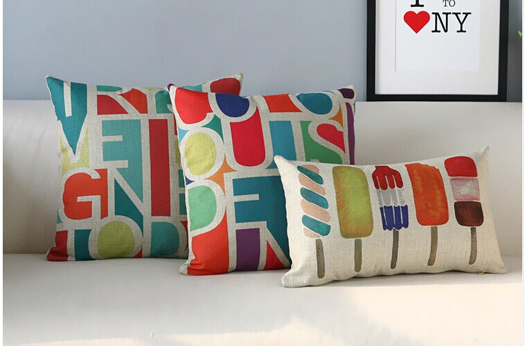 18"x18" detective colorful simple surrounding holmes the british sofa cotton linen blending cushion cover pillow