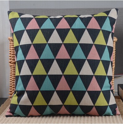 1pcs rhombic decorative throw pillows colorful arrows pillow cover cotton linen 18