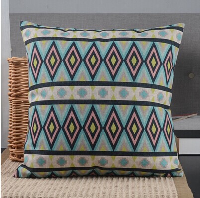 1pcs rhombic decorative throw pillows colorful arrows pillow cover cotton linen 18