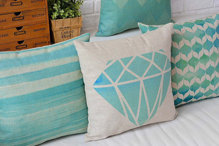 1pcs whole sofa pillow decor fresh wave and stripe pillowcase 45 * 45cm dot decorative pillows sofa cushions cover