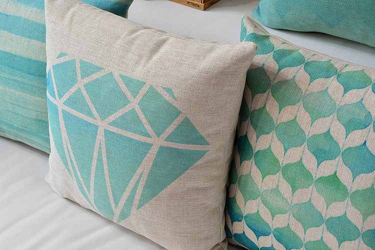 1pcs whole sofa pillow decor fresh wave and stripe pillowcase 45 * 45cm dot decorative pillows sofa cushions cover