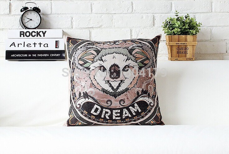 2014 animal panda snake and dog cartoon cotton and linen pillow household sofa cushion cushion for leaning on