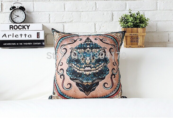 2014 animal panda snake and dog cartoon cotton and linen pillow household sofa cushion cushion for leaning on