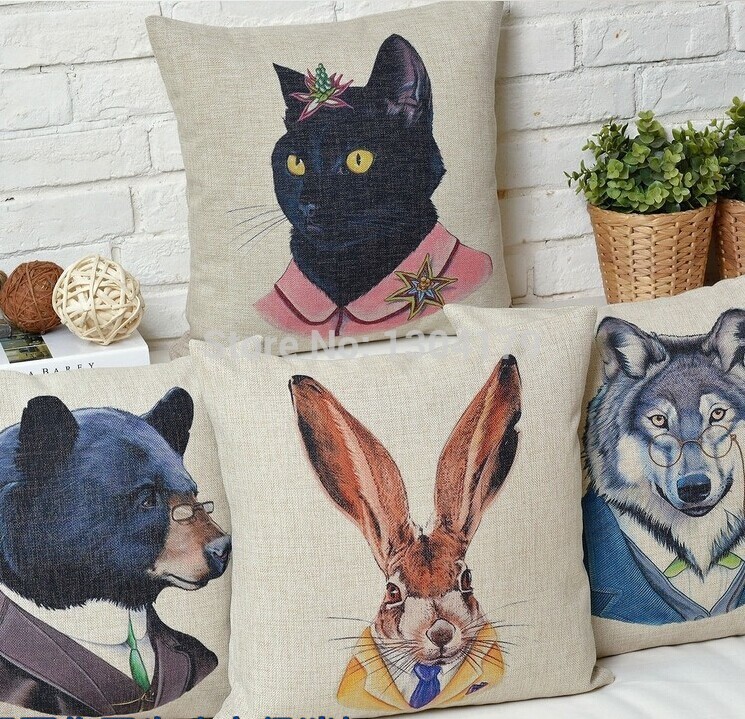 2014 new arrived cartoon animal sofa cushion cover nordic fun cushion pillow home cushions home decor