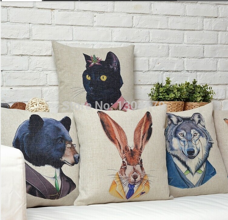 2014 new arrived cartoon animal sofa cushion cover nordic fun cushion pillow home cushions home decor