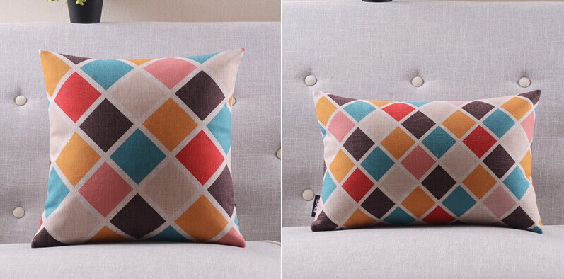 2014 new colored plaid pillow cushions, fashion pillow home decor,decorative pillow covers,cushion covers, throw pillow