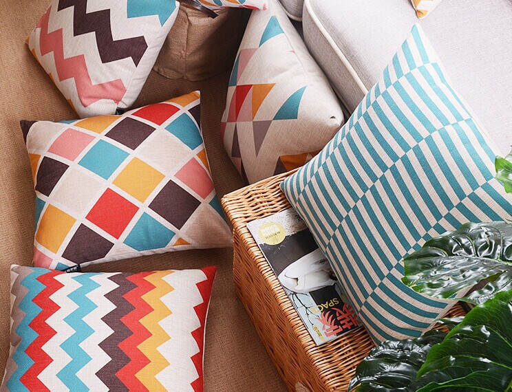 2014 new colored plaid pillow cushions, fashion pillow home decor,decorative pillow covers,cushion covers, throw pillow