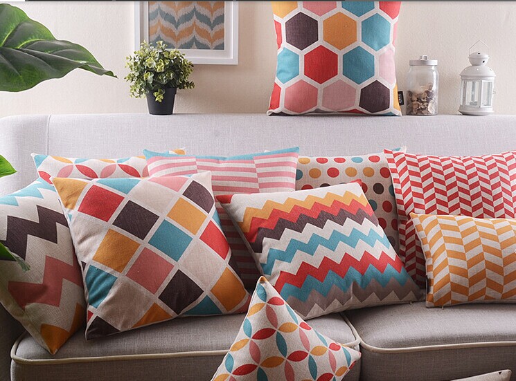 2014 new colored plaid pillow cushions, fashion pillow home decor,decorative pillow covers,cushion covers, throw pillow