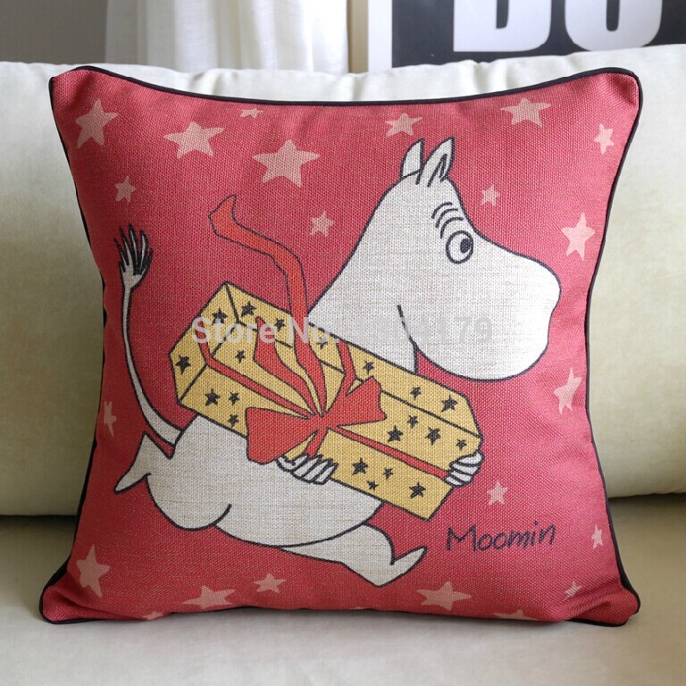 2014 new fashion blue animal creative cute colored drawing personalized cartoon pillow cover linen cushion sofa cushions cushion