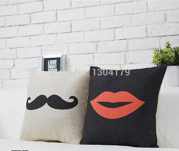 2014 new pop art posters the classic red and black cushion cover thick cotton linen pillow cover home decor sofa cushions