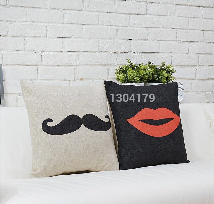 2014 new pop art posters the classic red and black cushion cover thick cotton linen pillow cover home decor sofa cushions