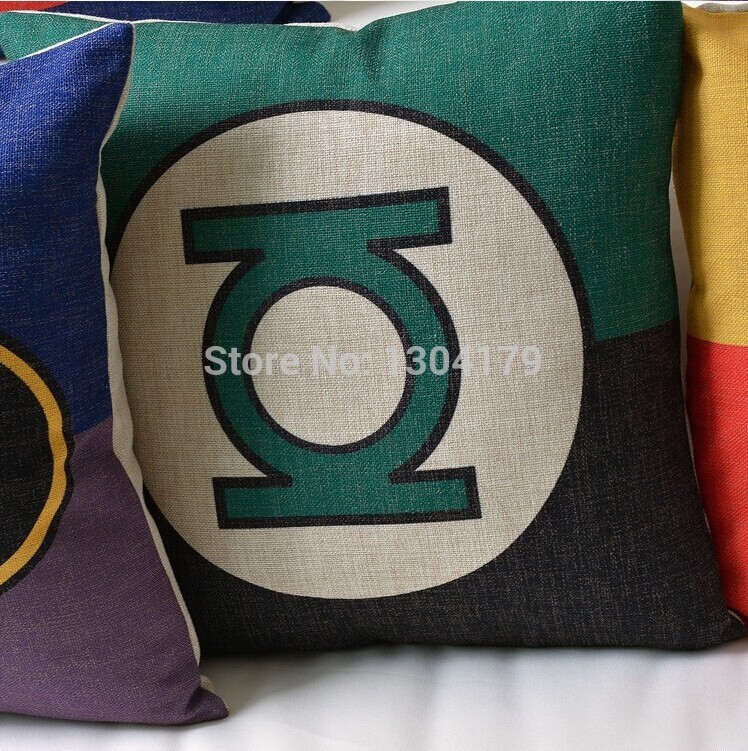 2014 new style superman batman pillow case green lantern captain america iron man dwyane wade cartoon cushion