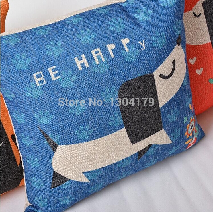 2014 rushed vintage four season sofa seat car cushion cover throw case home decoration romantic dog coulpe love