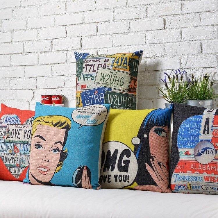 2015 new american style cushions home decor retro pope decorative cushion covers art marilyn monroe pillow case