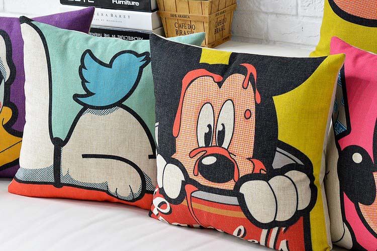 2015 new animal 45x45cm/18" cartoon decorative cushion cover linen/cotton throw pillowcase capa de almofada pillow covers