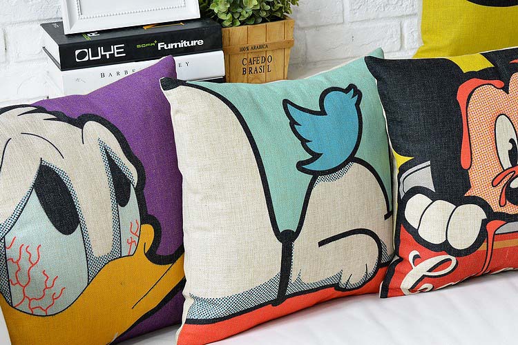 2015 new animal 45x45cm/18" cartoon decorative cushion cover linen/cotton throw pillowcase capa de almofada pillow covers