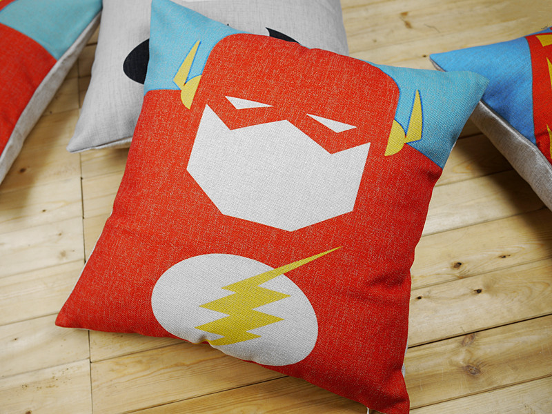 2015 new arrived decorative car pillows fashion superheroes cushion creative us drama surrounding burlap pillowcase