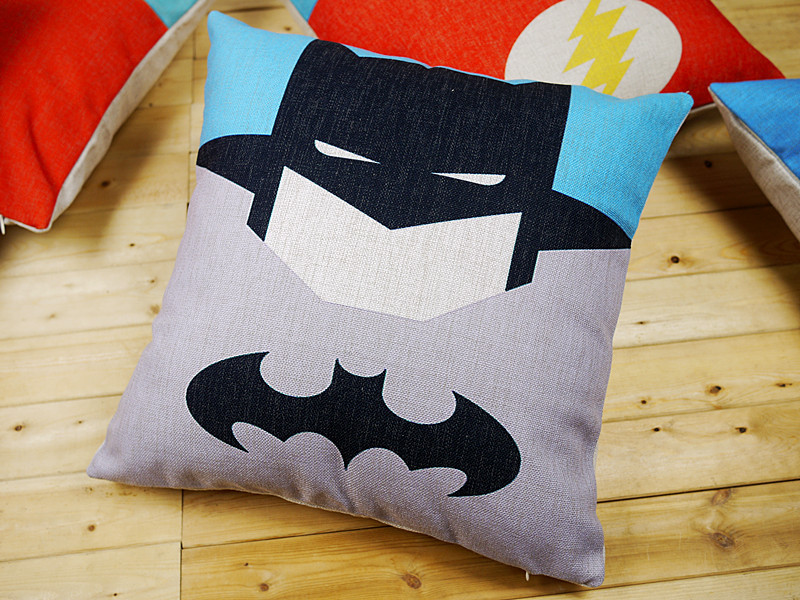 2015 new arrived decorative car pillows fashion superheroes cushion creative us drama surrounding burlap pillowcase