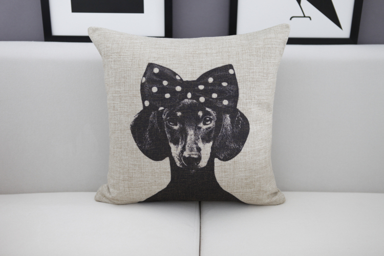 2015 new black and white dog and cat pillow cotton animals cushion for car home decor sofa cushions office nap cushion18"