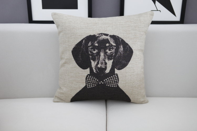 2015 new black and white dog and cat pillow cotton animals cushion for car home decor sofa cushions office nap cushion18"