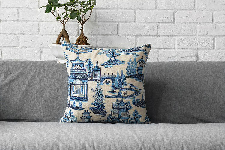 2015 new chinese style sofa cushion decorative throw pillows american pillow case personalized classic blue bird pattern