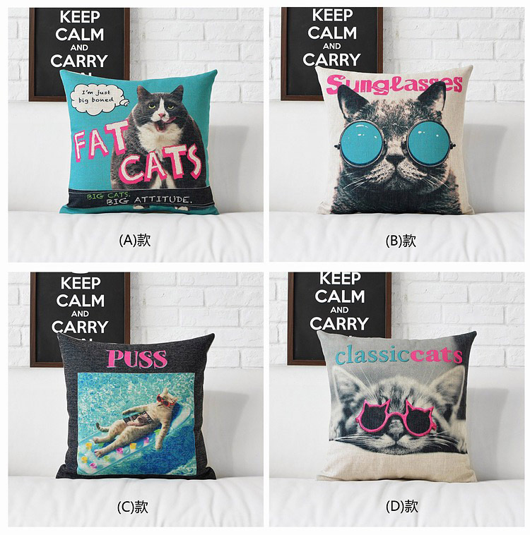 2015 new! nordic chair pillow car cushion creative fashion cat pop pillow cute seat cushion