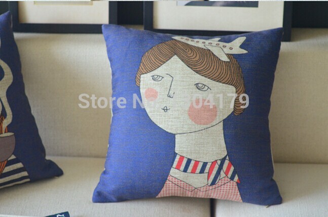 2pcs blue lovers pillow cover, gifts,bearded pillows cushion covers for sofa,pillowcase, home decor