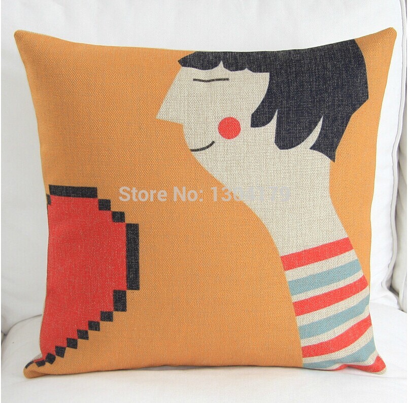 2pcs creative sweet love heart style home bedding sofa cushion cover pillow case whole