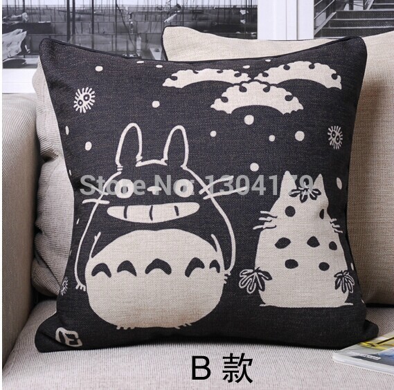 2pcs/lot black cat cushion cover cartoon pillow burlap pillows decorate for a sofa throw pillow !