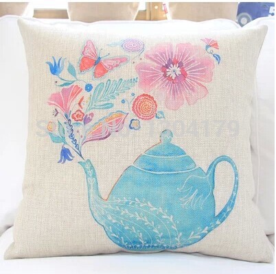 3pcs/lot blue and white porcelain printing pillow cushion cover, linen cotton decoration for home sofa,3designs for choice