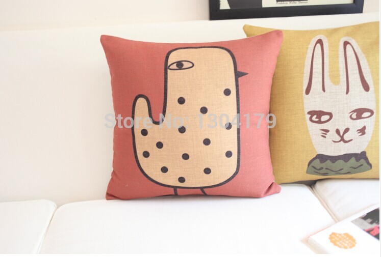 3pcs/lot nordic graffiti masters pillow hand-painted cushion cover graffiti cotton pillow cushion home decor sofa cushions