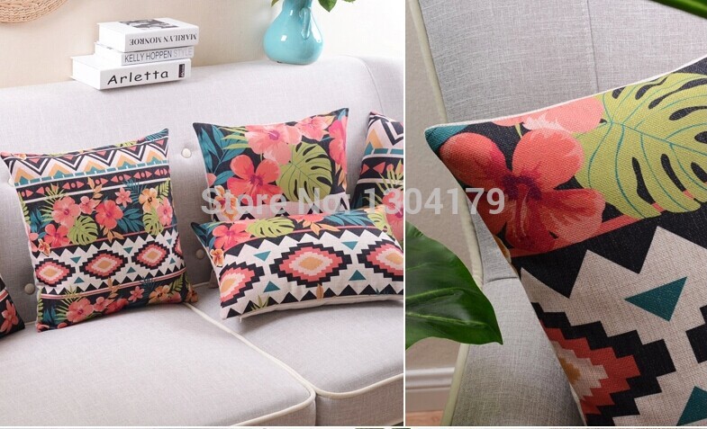 4 pieces/lot) 18"(45x45cm) abstract decorative pillow case geometry printed pillow cover sofa cushion cover