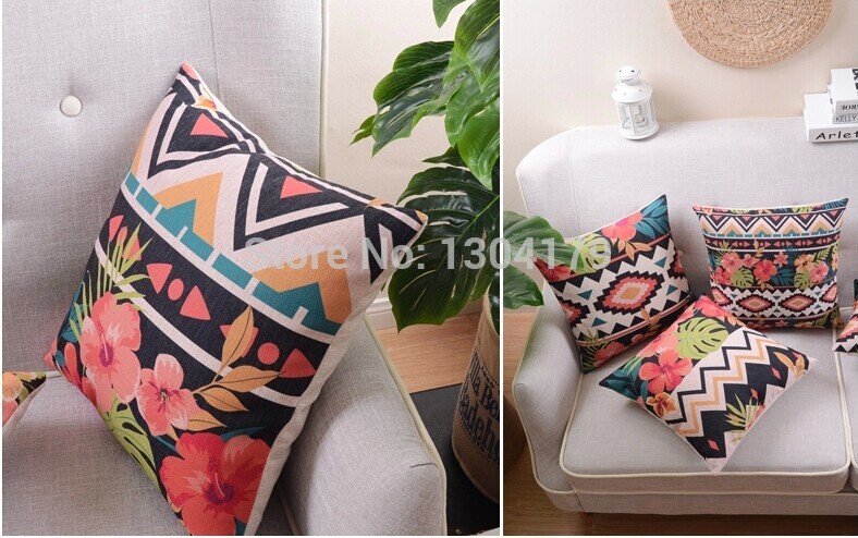 4 pieces/lot) 18"(45x45cm) abstract decorative pillow case geometry printed pillow cover sofa cushion cover