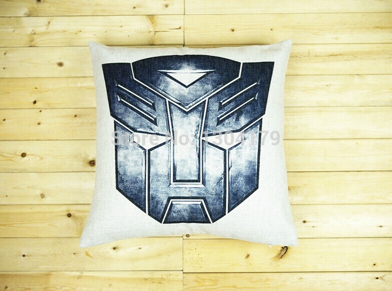 45*45 transformers 2pattern pillowcase home decorative cotton linen throw pillow/cushion cover for sofa/chair/car/decor