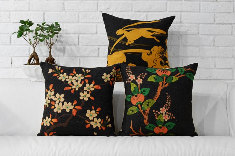 45*45cm brief style printed flowers painted soft throw pillow cushion cover pillows case home pillowslip pillowcase whole