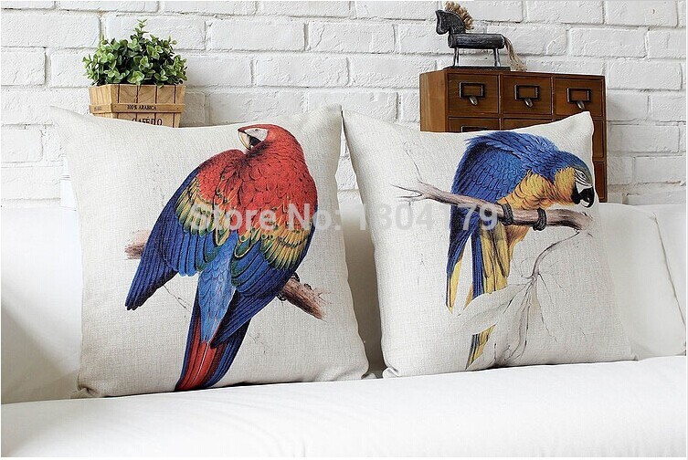 45*45cm rime plum bird lotus cotton lien cushion covers decorative throw pillows cushions home decor almofadas para sofa a082