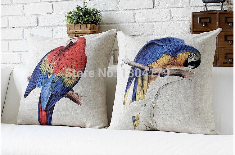 45*45cm rime plum bird lotus cotton lien cushion covers decorative throw pillows cushions home decor almofadas para sofa a082